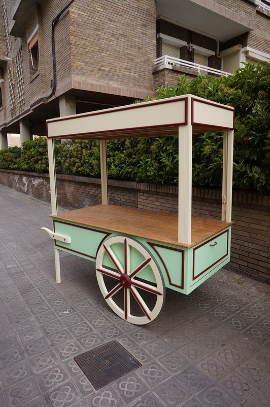 carro puesto venta ambulante madera metacrilato (210eu.) 1u